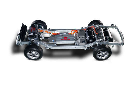 기아차 수소연료전지 전용차 플랫폼 이미지.  기아자동차 제공